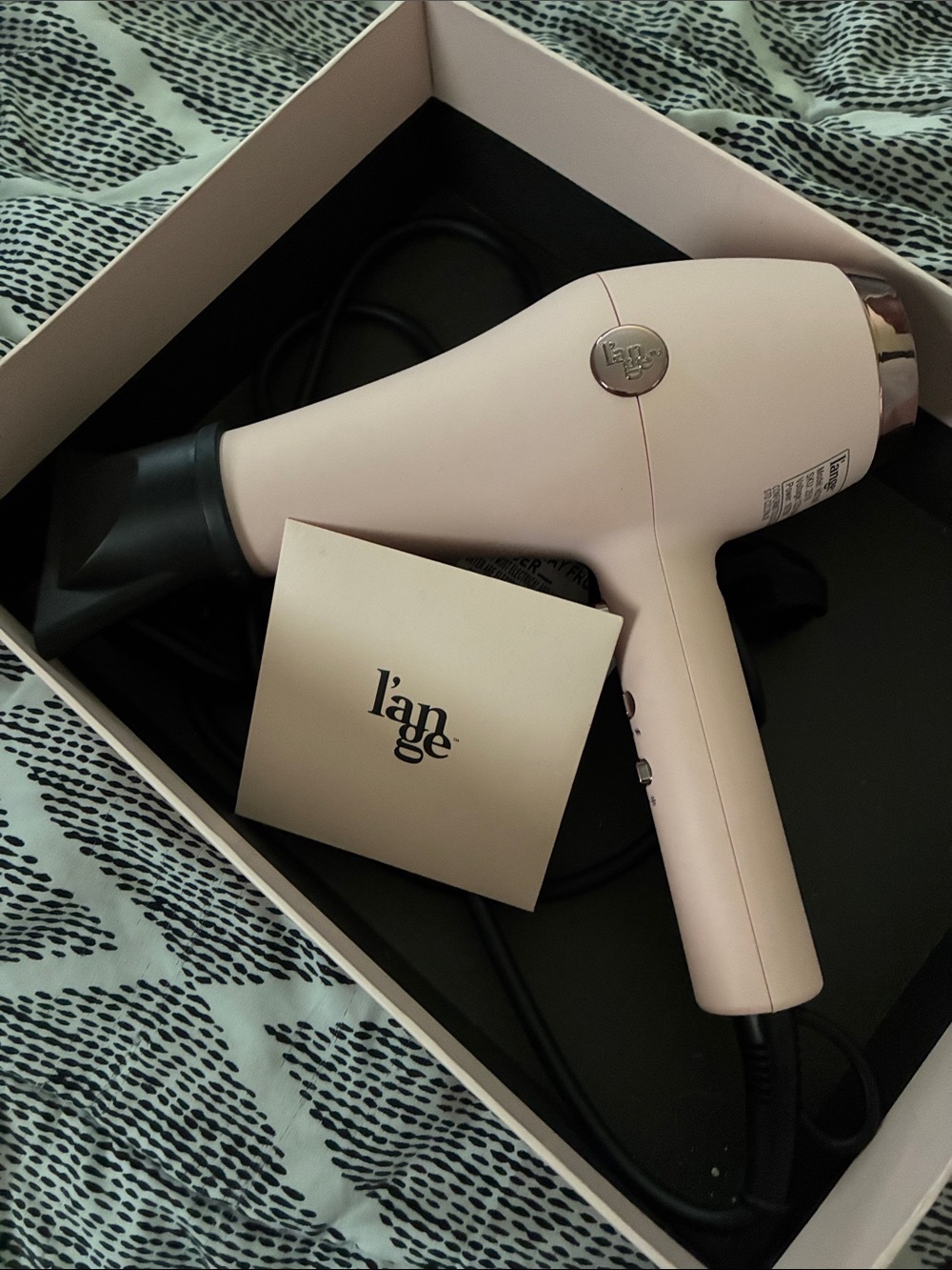 Lange Pink Hair Dryer with Black Nozzle